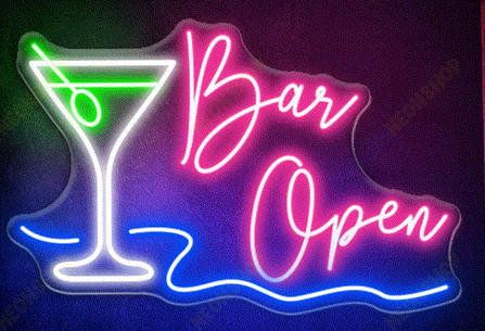 Neon Bar Open Neon Sign Rentals Edmonton Alberta