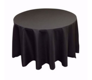 Black Round Tablecloth Rentals Edmonton Alberta