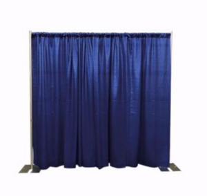 Blue Pipe And Drape Back Drop Panel