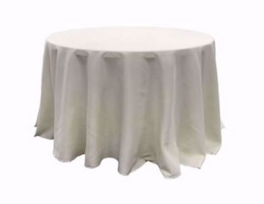 Ivory Round Tablecloth Rentals Edmonton Alberta