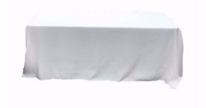 White Rectangle Tablecloth Rentals Edmonton Alberta