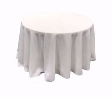 White Round Tablecloth Rentals Edmonton Alberta